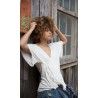 wrap top Origami in Moonlight Magnolia Pearl - 7