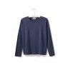 T-shirt manches longues col rond coupe ample en jersey de coton bleu foncé lisa b. - 2