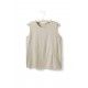 T-shirt sans manches col rond en jersey de coton taupe lisa b. - 2