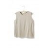 T-shirt sans manches col rond en jersey de coton taupe lisa b. - 2