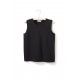 T-shirt without sleeves in black cotton lisa b. - 1