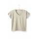 T-shirt short sleeve V-neck in flax cotton lisa b. - 1