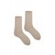 chaussettes scallop-edge en coton taupe lisa b. - 1