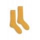 chaussettes chuncky cable en laine et cachemire jaune lisa b. - 1