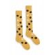 socks multi color dot knee high in yellow wool and cashmere lisa b. - 1