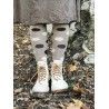 chaussettes multi color dot knee high en laine et cachemire beige lisa b. - 1