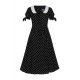 robe Mirella Noir à pois blanc cassé Collectif - 3
