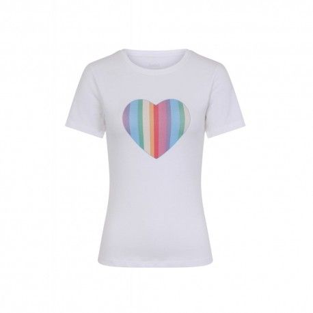 T-shirt Rainbow Love Blanc Collectif - 1