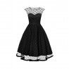 robe Faye Noir à pois floqués noirs Collectif - 10