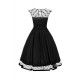 robe Faye Noir à pois floqués noirs Collectif - 11