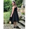 robe Faye Noir à pois floqués noirs Collectif - 5