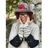 chapeau PENELOPE pied de poule noir et rose Grevi - 3
