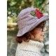 chapeau PENELOPE pied de poule noir et rose Grevi - 4