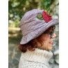 chapeau PENELOPE pied de poule noir et rose Grevi - 4