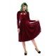 robe Clara Velvet Rouge bordeaux Collectif - 1