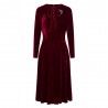 robe Clara Velvet Rouge bordeaux Collectif - 2