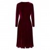 robe Clara Velvet Rouge bordeaux Collectif - 3