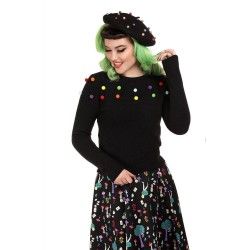 pullover Barbara Rainbow Pom Pom