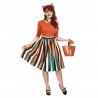 skirt Jasmine Pumpkin Stripe Collectif - 2