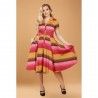 robe Caterina Sunset Stripes Collectif - 1