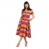 robe Caterina Sunset Stripes Collectif - 8