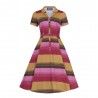 robe Caterina Sunset Stripes Collectif - 9