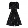 dress Trixie Midnight Moon Velvet Black Collectif - 8