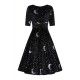 dress Trixie Midnight Moon Velvet Black Collectif - 9
