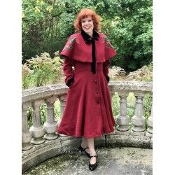manteau et cape Claudia Rouge bordeaux Collectif - 1