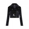 veste Outlaw Midnight Moon Velvet Biker Noir Collectif - 11