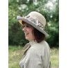 hat EULALIA in cream and grey hemp Grevi - 1