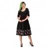 robe Junnie Dark Roses Flock Collectif - 1