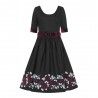 dress Junnie Dark Roses Flock Collectif - 2