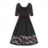 dress Junnie Dark Roses Flock Collectif - 3