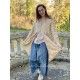 robe Tussar in Antique White Magnolia Pearl - 9