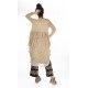 robe Tussar in Antique White Magnolia Pearl - 4