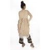 robe Tussar in Antique White Magnolia Pearl - 5