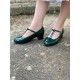 shoes Chrissie Block Heel Green Lulu Hun - 2