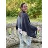 poncho Handmade Cashmere in Charcoal