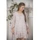 robe Fanny en coton et dentelle rose Jeanne d'Arc Living - 1