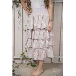 skirt Fanny in Pink Cotton Jeanne d'Arc Living - 1
