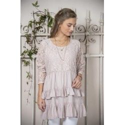 tunic Fanny in Pink Cotton Jeanne d'Arc Living - 1