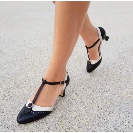 chaussures Luxe Parisienne Noir/Ivoire Charlie Stone - 1