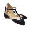 chaussures Parisienne Noir/Ivoire Charlie Stone - 1