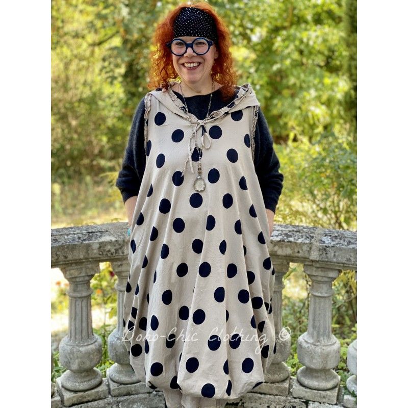 black puffball dress