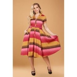 dress Caterina Sunset Stripes Collectif - 1