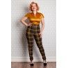 pants Luca Mustard Tartan Size S Miss Candyfloss - 1