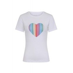 T-shirt Rainbow Love Blanc Collectif - 1