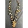 Collier Charm Agate in Gold Flower DKM Jewelry - 11