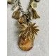 Collier Charm Agate in Gold Flower DKM Jewelry - 13